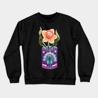 Self Care Spring Gratitude Tin Can Peacock Crewneck Sweatshirt